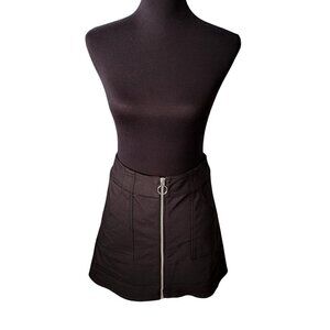 Express Y2K Zipper up mini skirt Size 2